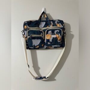 Floral Computer Bag With Multiple Pockets